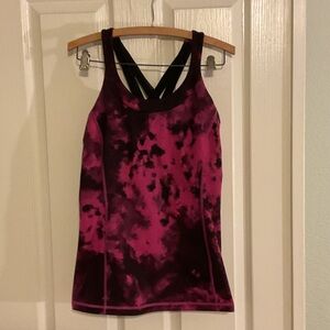 Lululemon Athletica Magenta and Black Tank Top